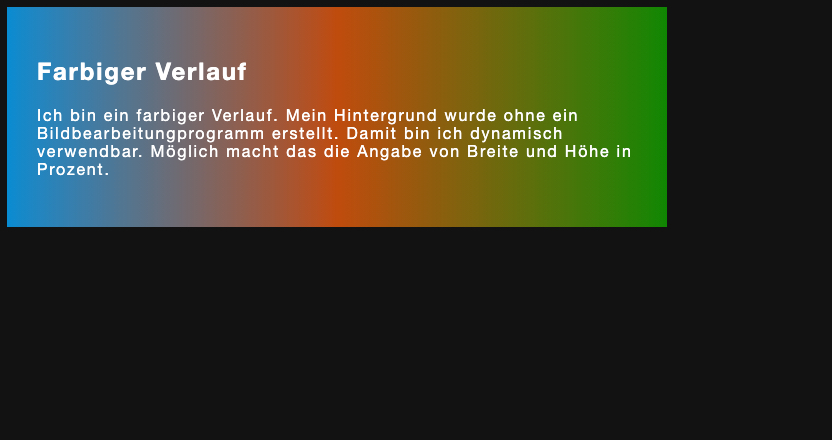 Dritte Farbe im Farbverlauf