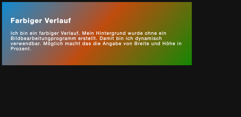 Diagonaler Farbverlauf