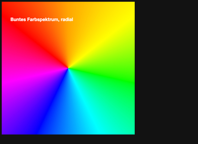 Radialer Farbverlauf mit Farbspektrum